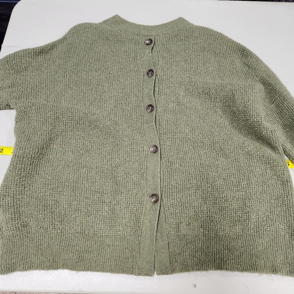 Point Sur Womens Back Button Sweater Size S Green Soft Wool Alpaca Long Sleeve - Picture 9 of 11